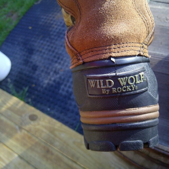 MENS WILD WOLF ROCKY BOOT LEATHER CAMO WORK HUNTING 8 M BOOTS ULTRA THINSULATE main image 6
